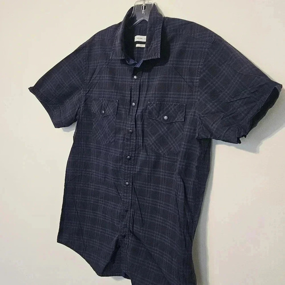 ARTURO CALLE Short Sleeve Snap Down Shirt Size Medium Slim Fit EUC - Picture 2 of 12